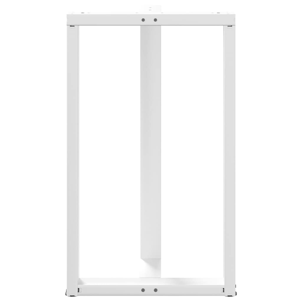 Pieds de table de bar en T, 2 pièces, blanc, 60 x 35 x (100-101) cm, acier - XIOS