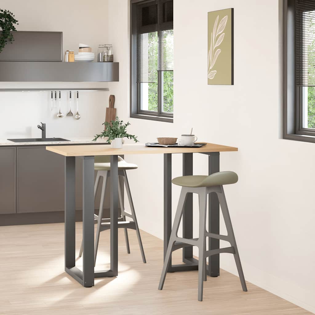 Pieds de table de bar en T, 2 pièces, anthracite, 60 x 35 x (100-101) cm, acier - XIOS