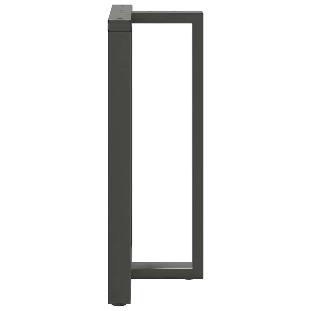 Pieds de table de bar en T, 2 pièces, anthracite, 60 x 35 x (100-101) cm, acier - XIOS
