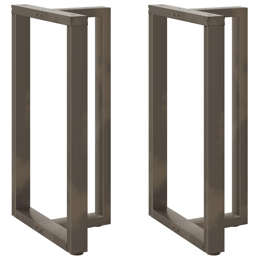 Pieds de table de bar en forme de T, 2 pièces, noir, 60 x 35 x (100-101) cm, acier - XIOS