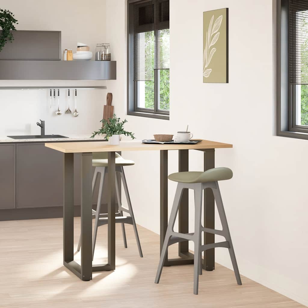 Pieds de table de bar en forme de T, 2 pièces, noir, 60 x 35 x (100-101) cm, acier - XIOS