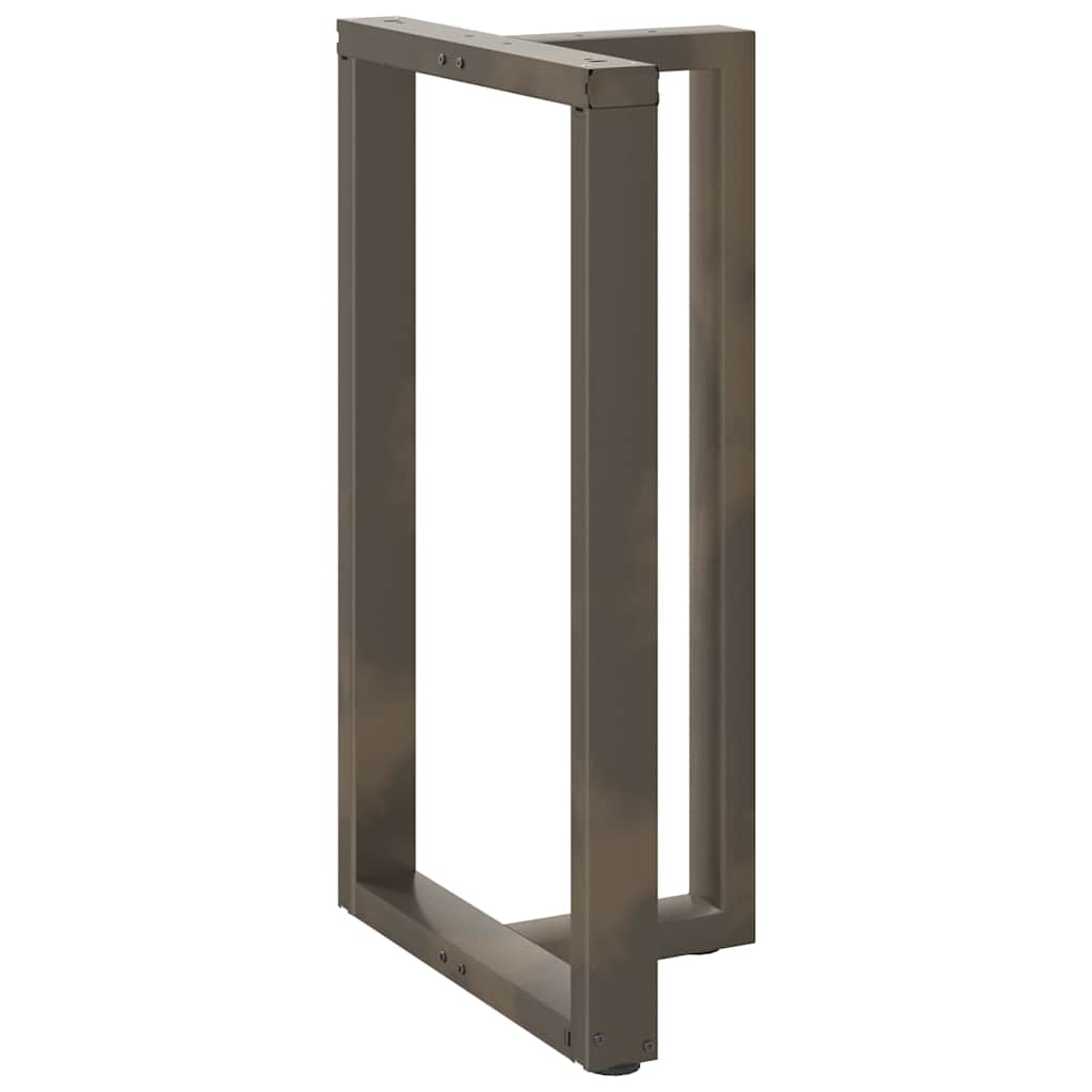 Pieds de table de bar en forme de T, 2 pièces, noir, 60 x 35 x (100-101) cm, acier - XIOS
