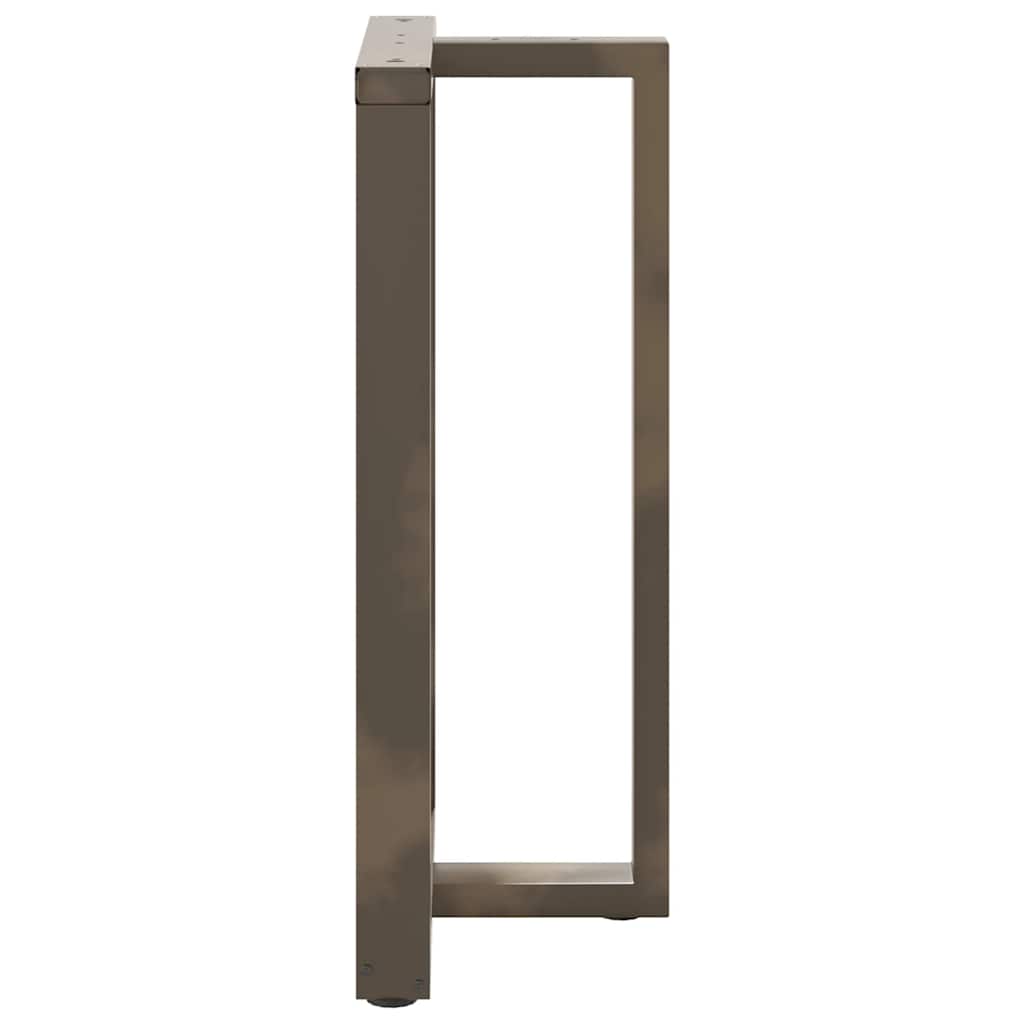 Pieds de table de bar en forme de T, 2 pièces, noir, 60 x 35 x (100-101) cm, acier - XIOS