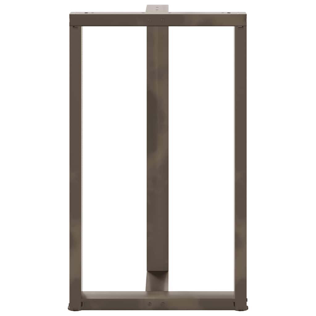 Pieds de table de bar en forme de T, 2 pièces, noir, 60 x 35 x (100-101) cm, acier - XIOS