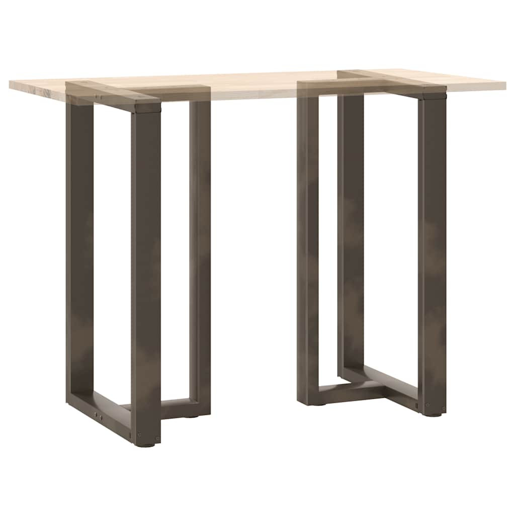 Pieds de table de bar en forme de T, 2 pièces, noir, 60 x 35 x (100-101) cm, acier - XIOS