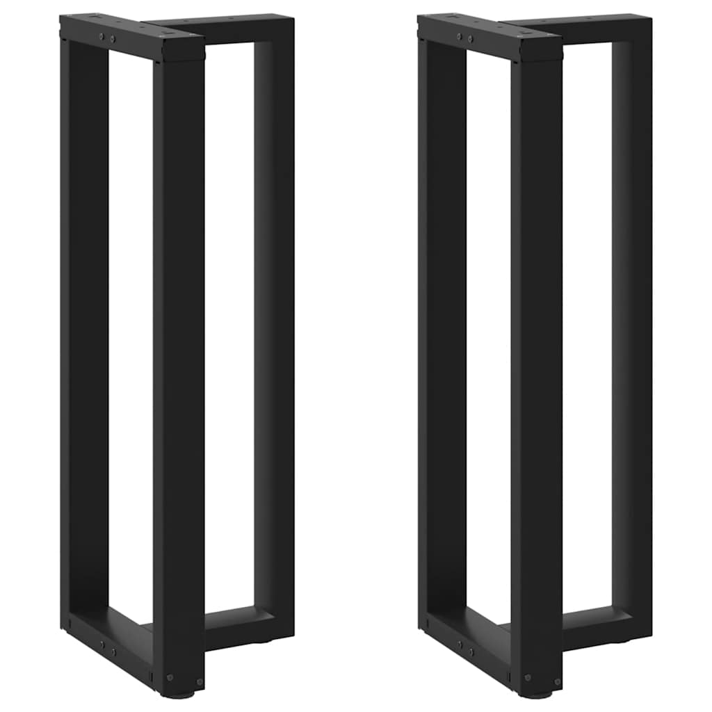 Pieds de table de bar en T, 2 pièces, noir, 40 x 35 x (110-111) cm, acier - XIOS