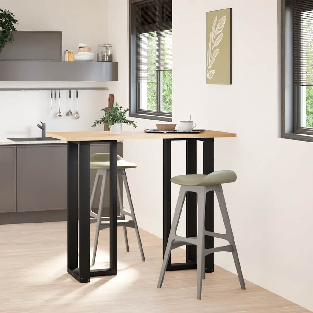 Pieds de table de bar en T, 2 pièces, noir, 40 x 35 x (110-111) cm, acier - XIOS