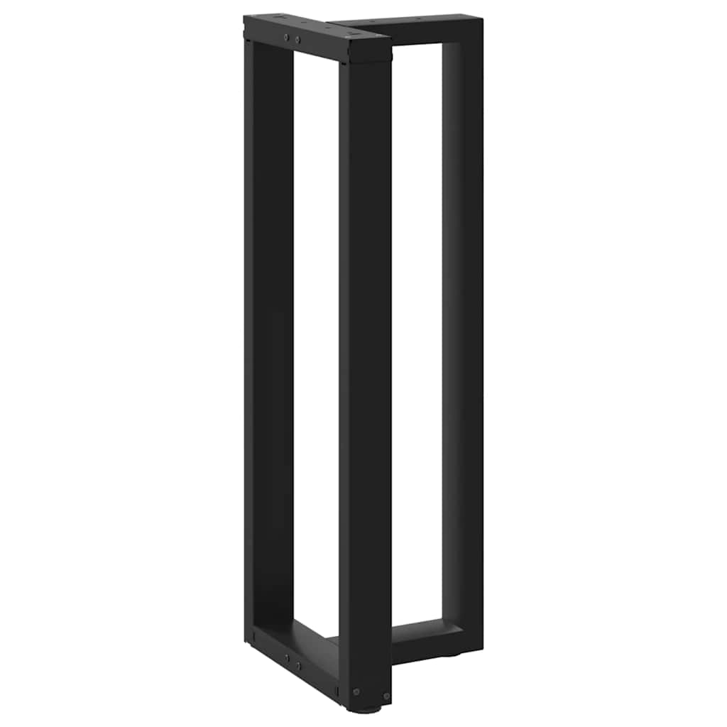 Pieds de table de bar en T, 2 pièces, noir, 40 x 35 x (110-111) cm, acier - XIOS