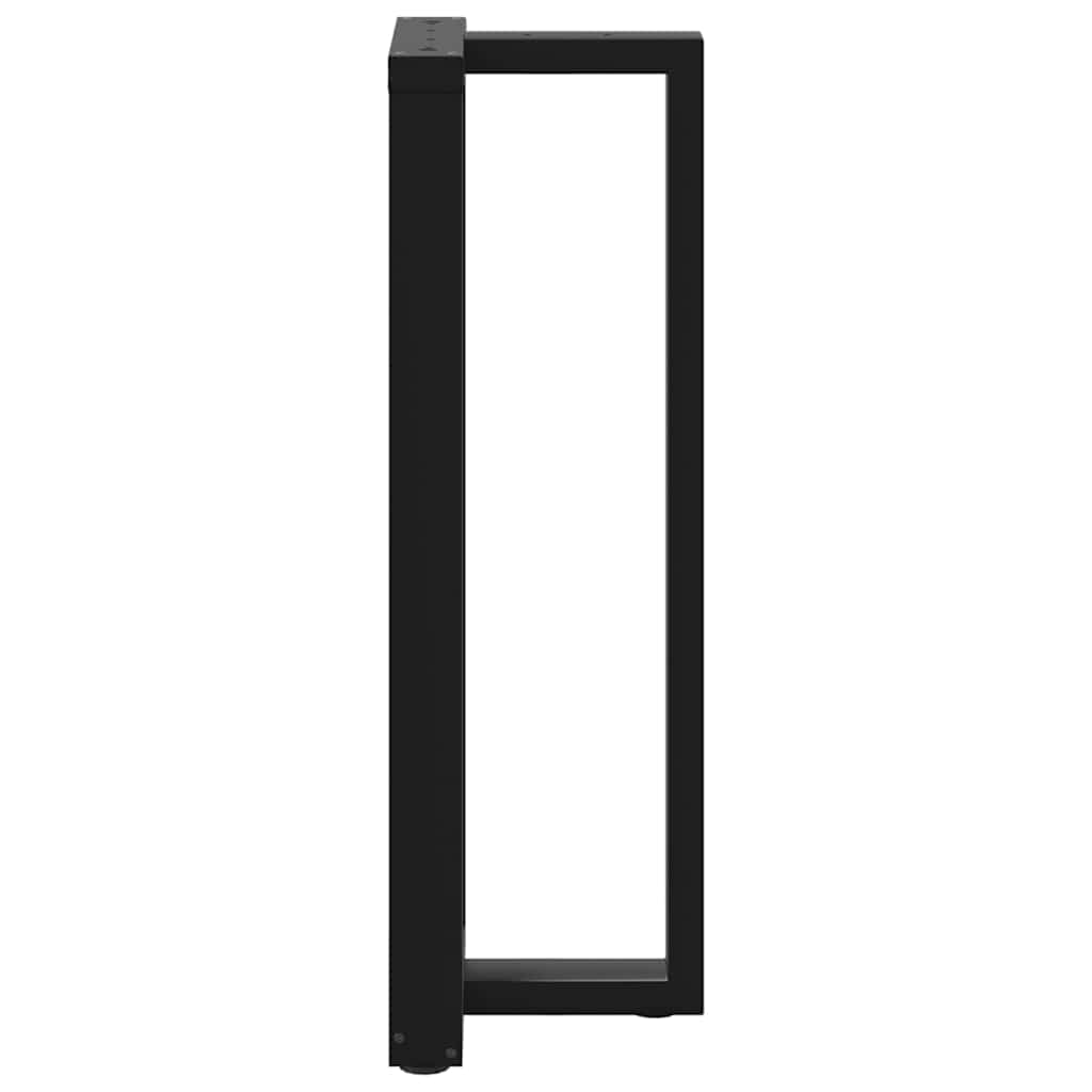 Pieds de table de bar en T, 2 pièces, noir, 40 x 35 x (110-111) cm, acier - XIOS
