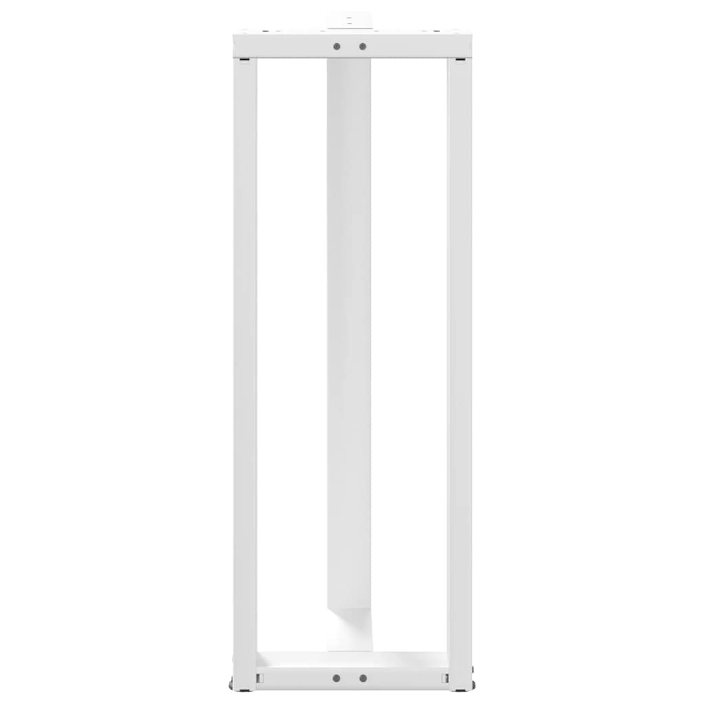 Pieds de table de bar en forme de T, 2 pièces, blanc, 40 x 35 x (110-111) cm, acier - XIOS
