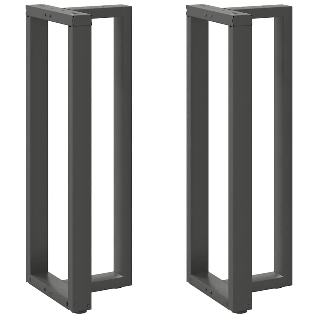Pieds de table de bar en forme de T, 2 pièces, anthracite, 40 x 35 x (110-111) cm, acier - XIOS