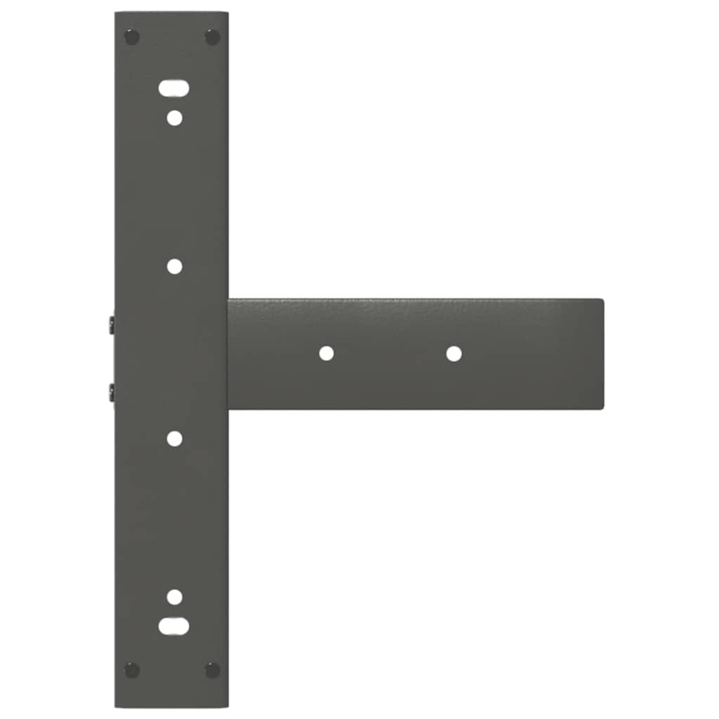 Pieds de table de bar en forme de T, 2 pièces, anthracite, 40 x 35 x (110-111) cm, acier - XIOS