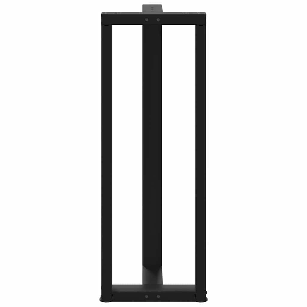 Pieds de table de bar en forme de T, 2 pièces, noir, 50 x 35 x (110-111) cm, acier - XIOS