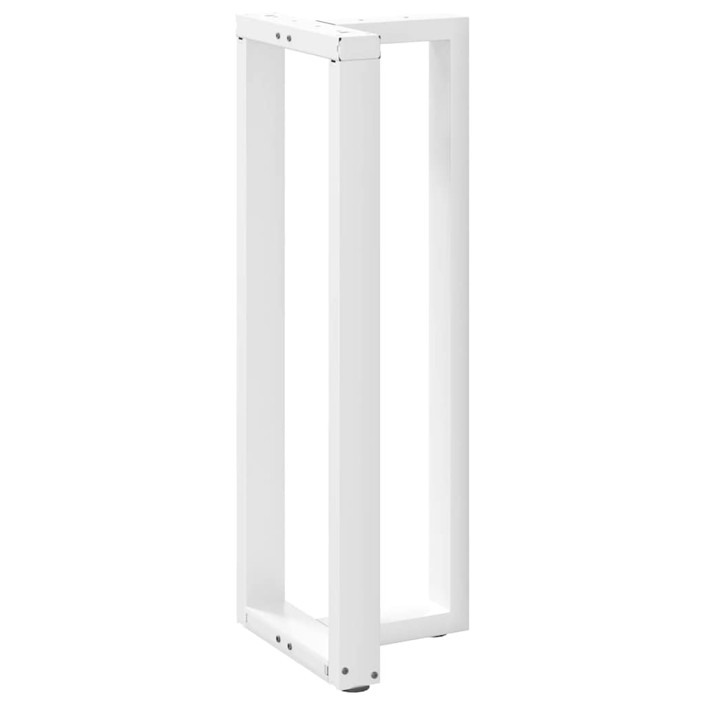 Pieds de table de bar en T, 2 pièces, blanc, 50 x 35 x (110-111) cm, acier