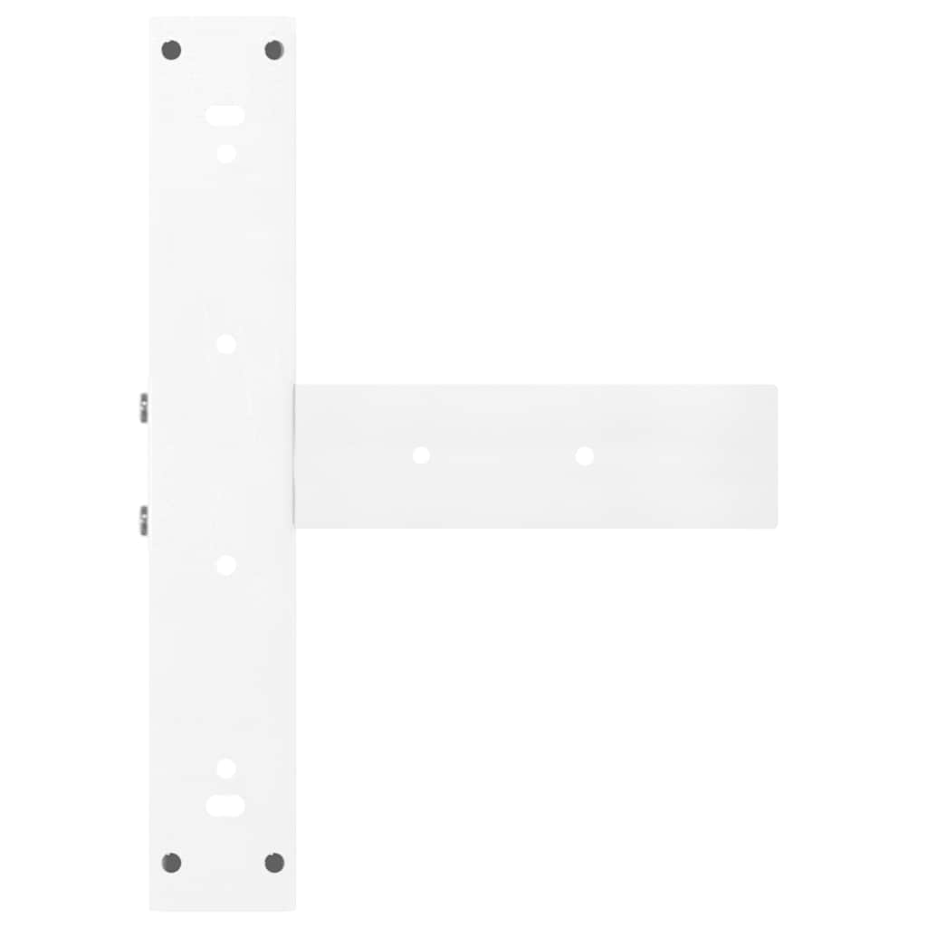 Pieds de table de bar en T, 2 pièces, blanc, 50 x 35 x (110-111) cm, acier