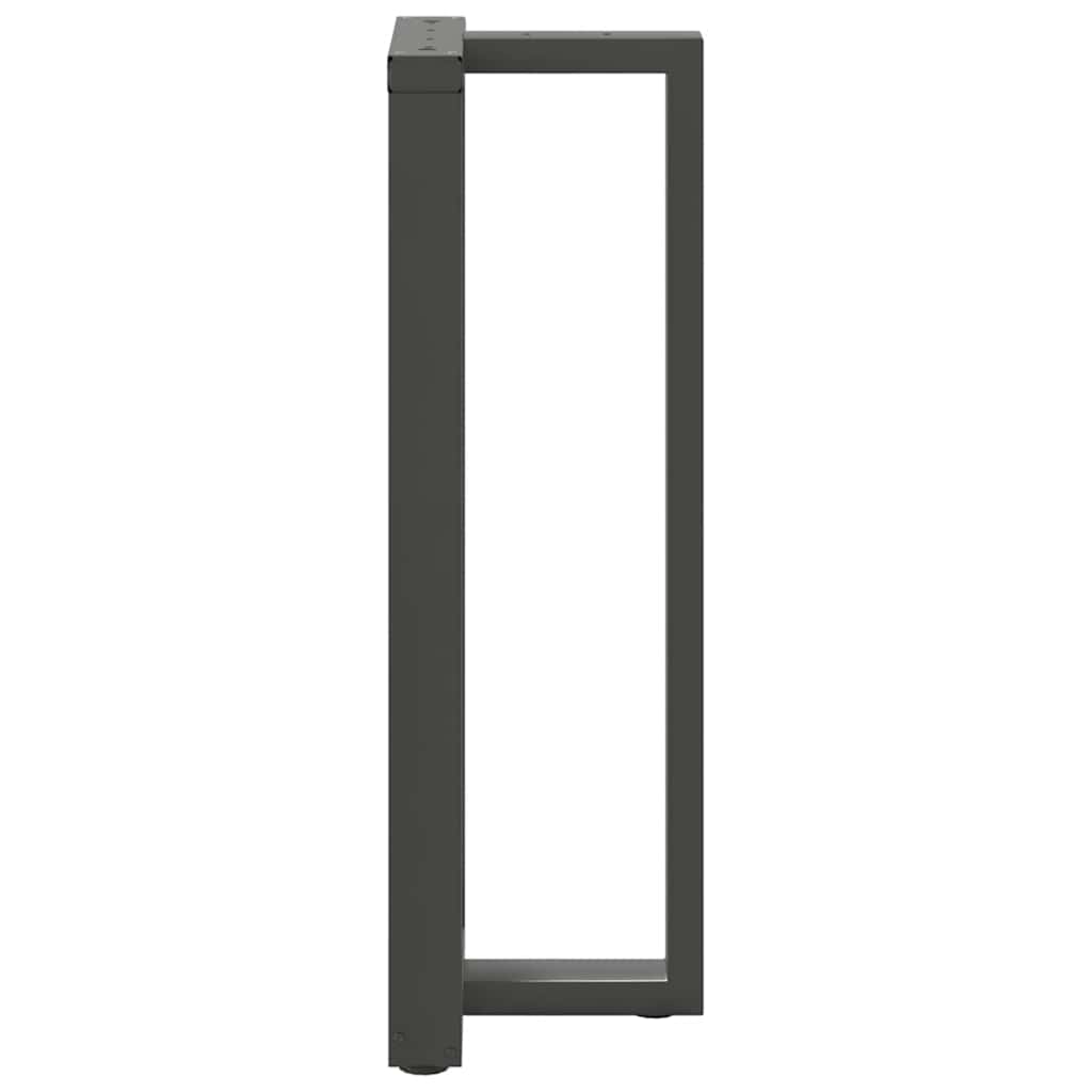 Pieds de table de bar en forme de T, 2 pièces, anthracite, 50 x 35 x (110-111) cm, acier - XIOS