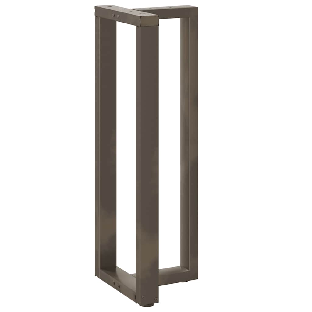 Pieds de table de bar en forme de T, 2 pièces, noir, 50 x 35 x (110-111) cm, acier - XIOS