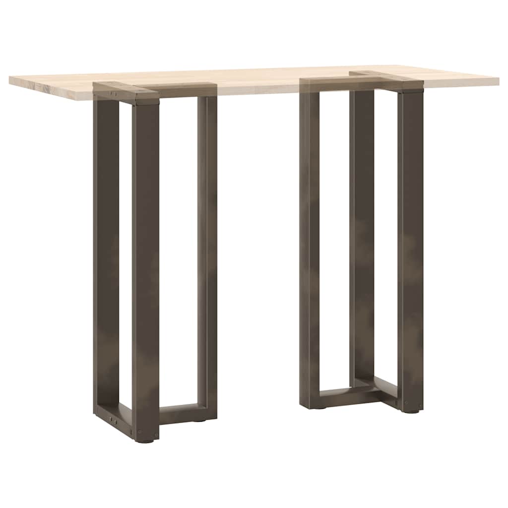 Pieds de table de bar en forme de T, 2 pièces, noir, 50 x 35 x (110-111) cm, acier - XIOS