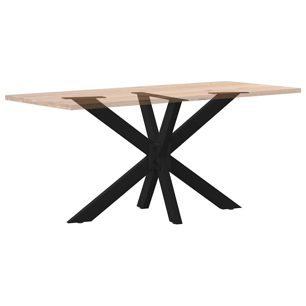 Pied de table à manger en forme d'araignée, noir, 120 x 68 x (72-73) cm, acier