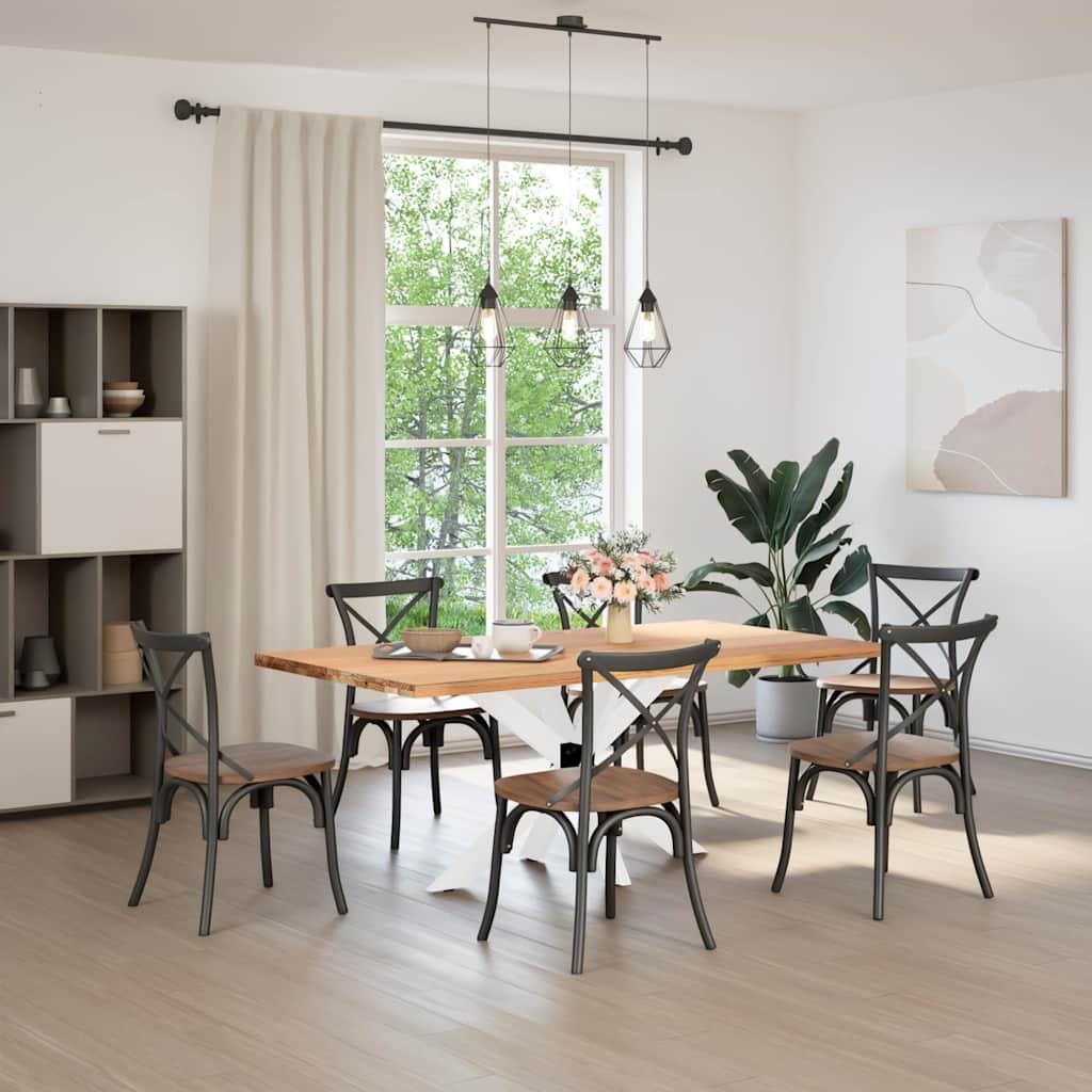 Pied de table à manger en forme d'araignée, blanc, 120 x 68 x (72-73) cm, acier