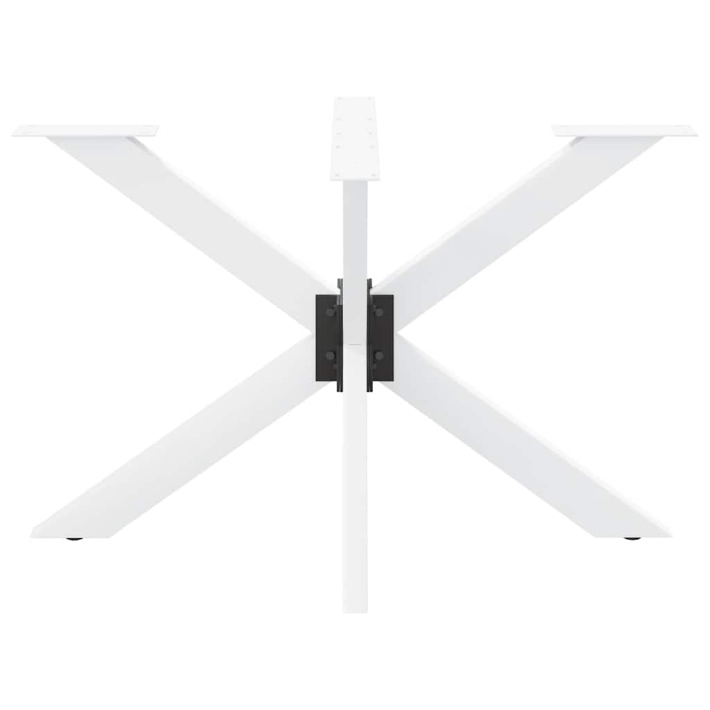 Pied de table à manger en forme d'araignée, blanc, 120 x 68 x (72-73) cm, acier