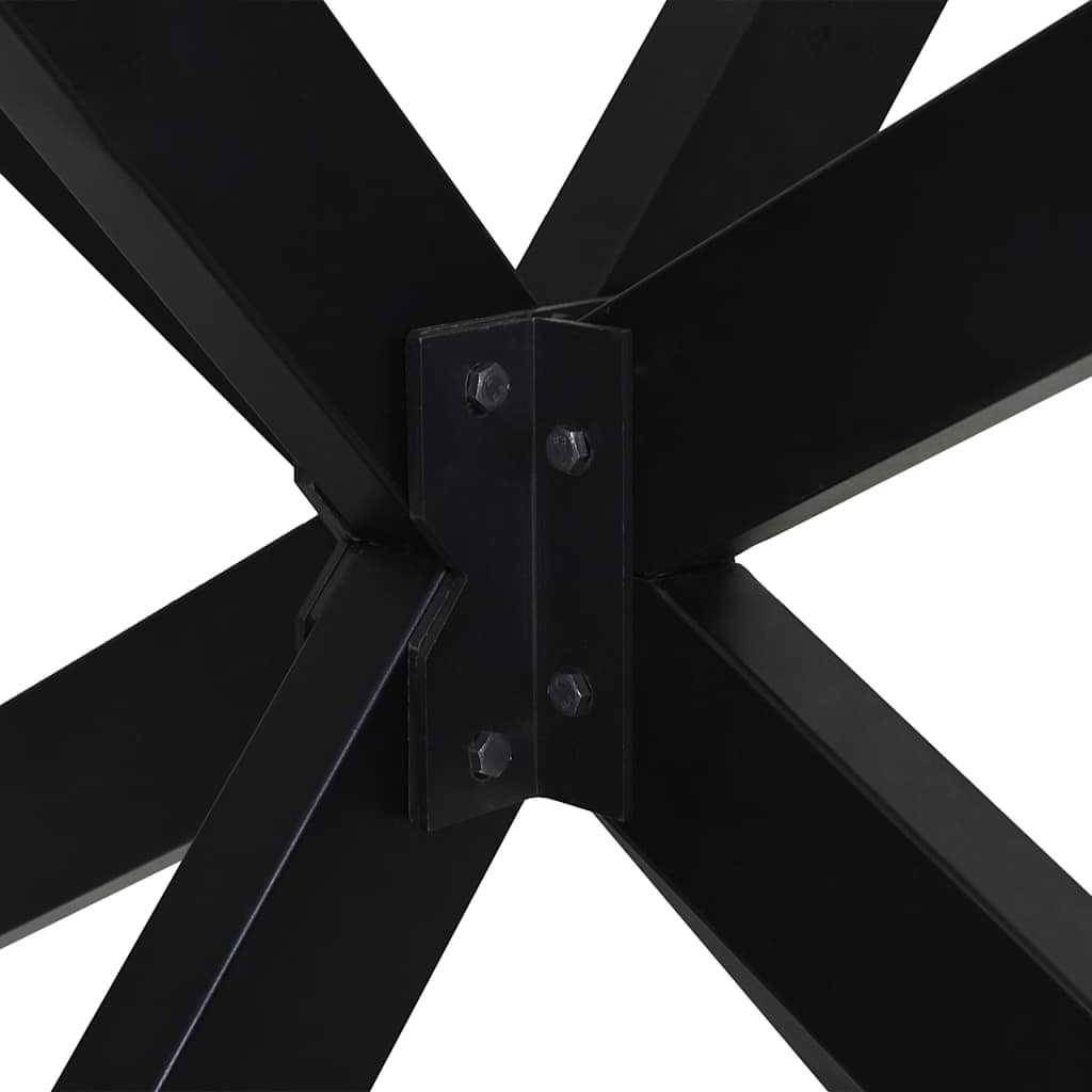 Pied de table à manger en forme d'araignée noir 150 x 78 x (72-73) cm en acier - XIOS