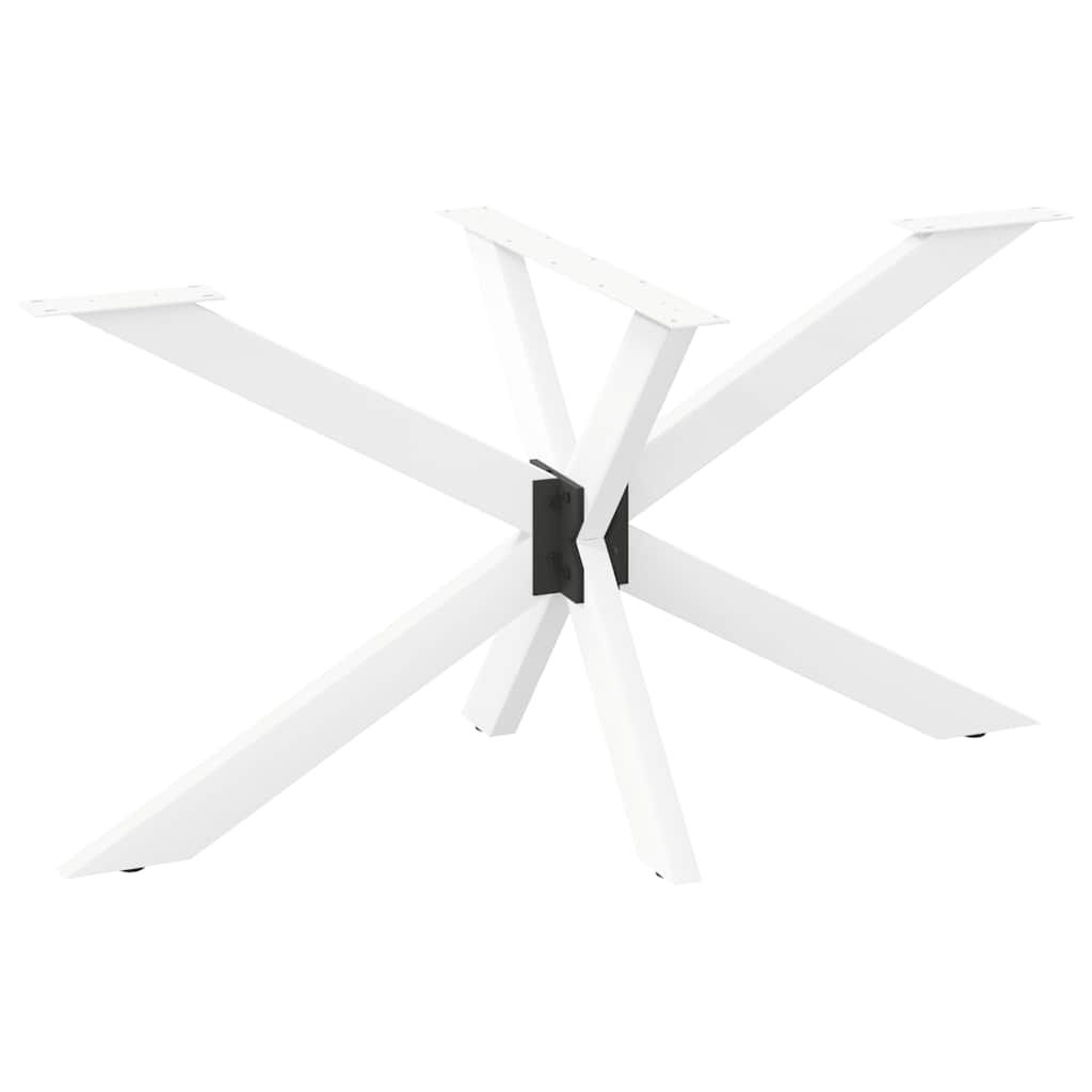 Pied de table à manger en forme d'araignée, blanc, 150 x 78 x (72-73) cm, acier