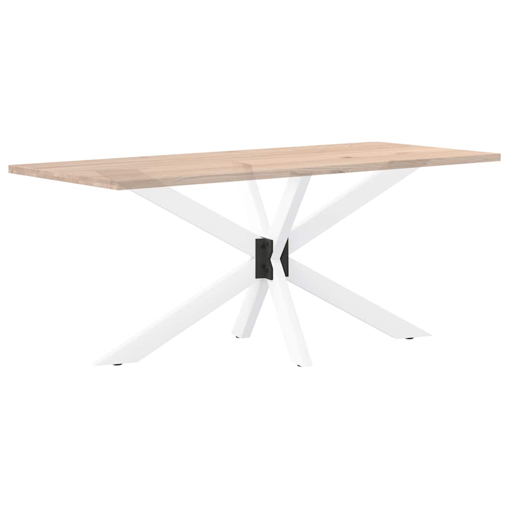 Pied de table à manger en forme d'araignée, blanc, 150 x 78 x (72-73) cm, acier