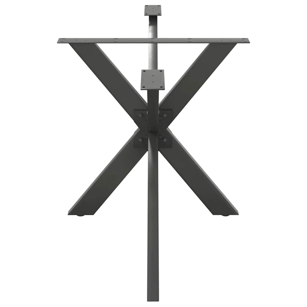 Pied de table à manger en forme d'araignée, anthracite, 150 x 78 x (72-73) cm, acier - XIOS