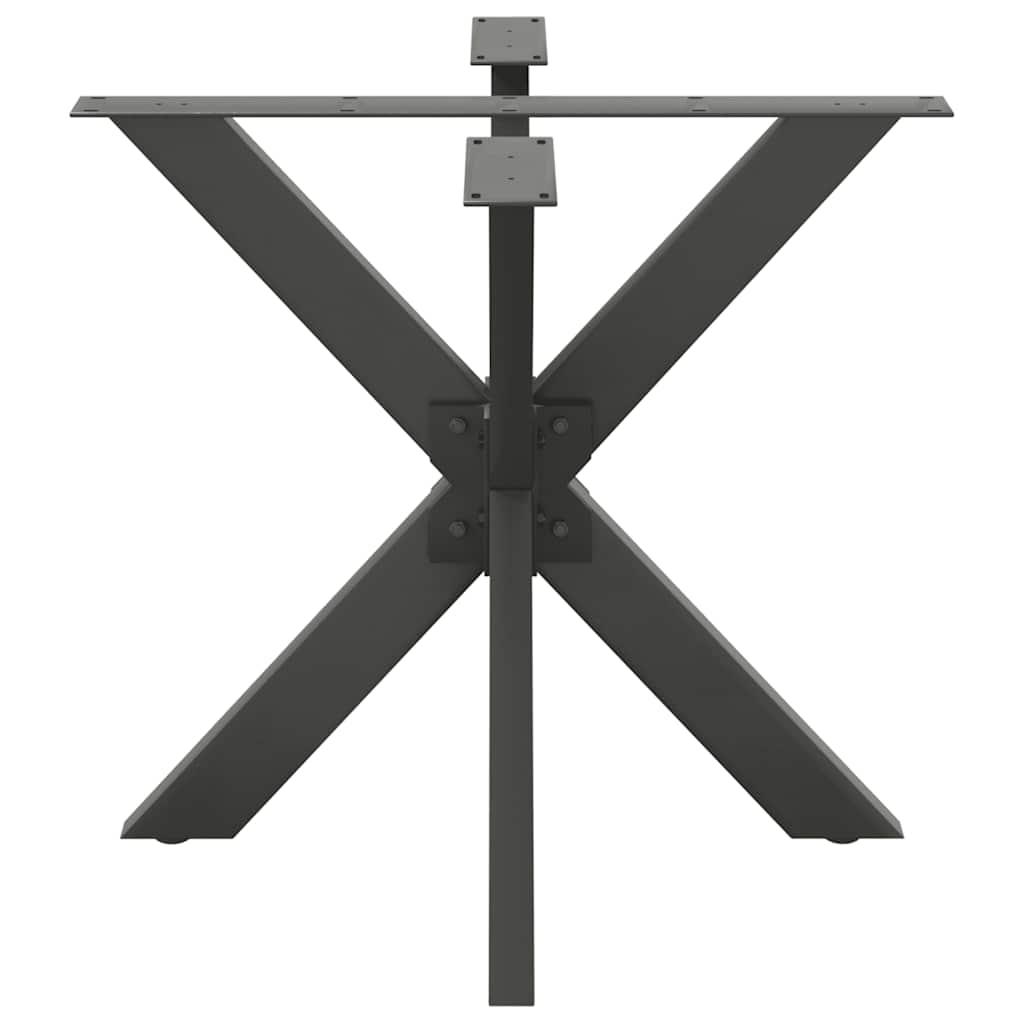 Pied de table à manger en forme d'araignée, anthracite, 85 x 85 x (72-73) cm, acier - XIOS
