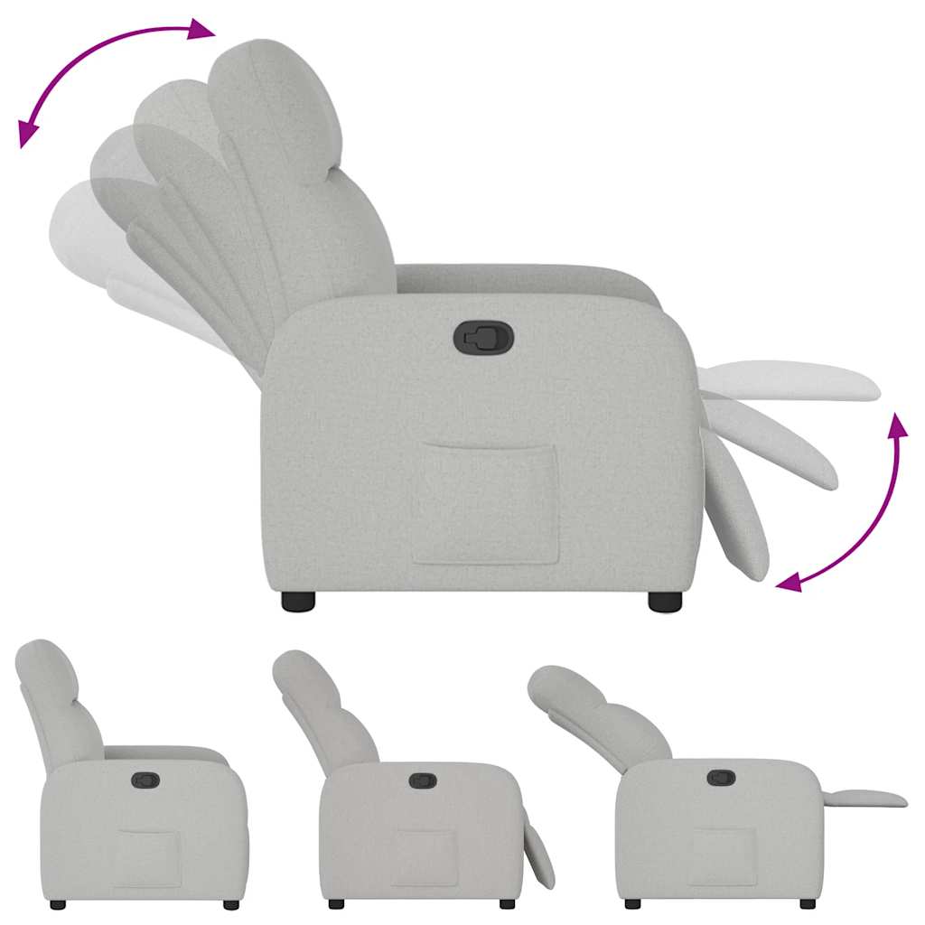 Fauteuil inclinable gris nuage tissu - XIOS
