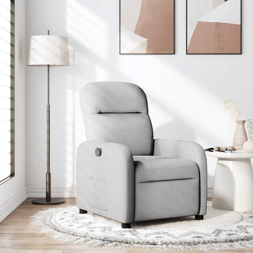 Fauteuil inclinable gris nuage tissu - XIOS