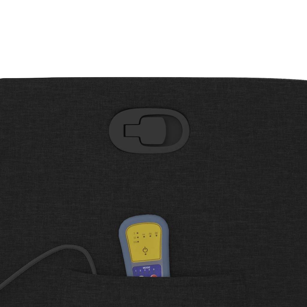 Fauteuil de massage inclinable Noir Tissu