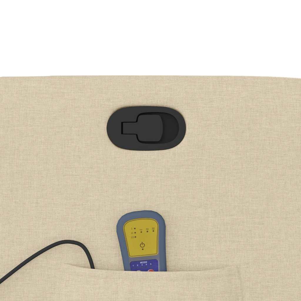Fauteuil de massage inclinable Crème Tissu