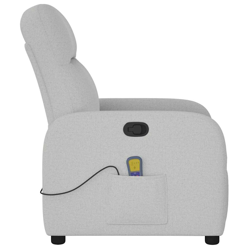 Fauteuil de massage inclinable gris nuage tissu - XIOS
