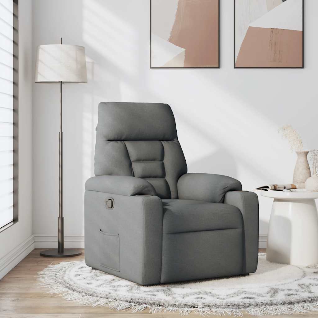 Fauteuil inclinable Gris foncé Tissu