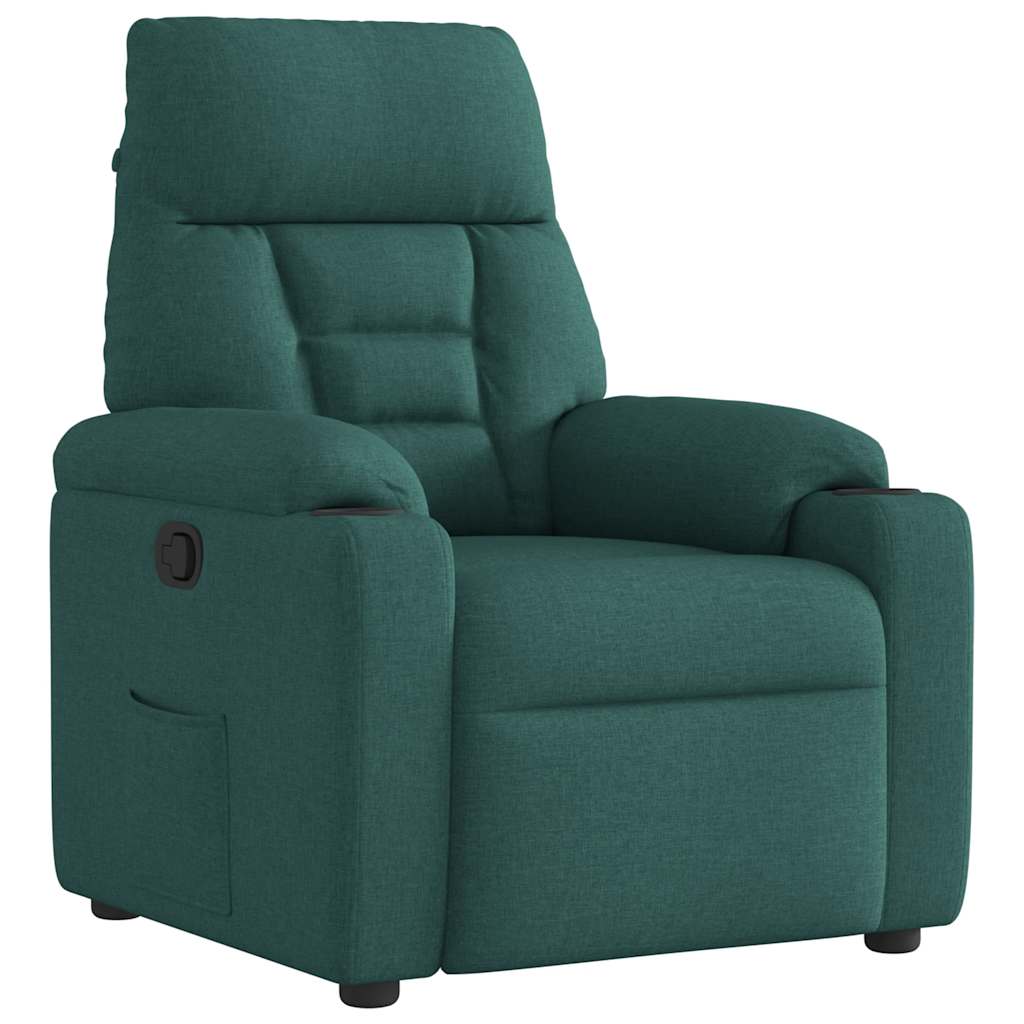 Fauteuil inclinable Vert foncé Tissu