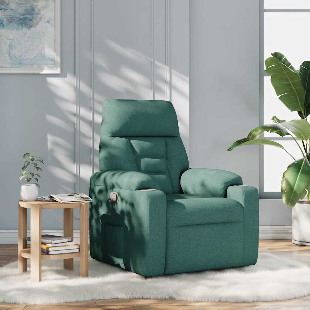 Fauteuil inclinable Vert foncé Tissu