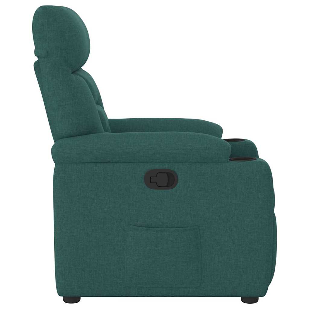 Fauteuil inclinable Vert foncé Tissu