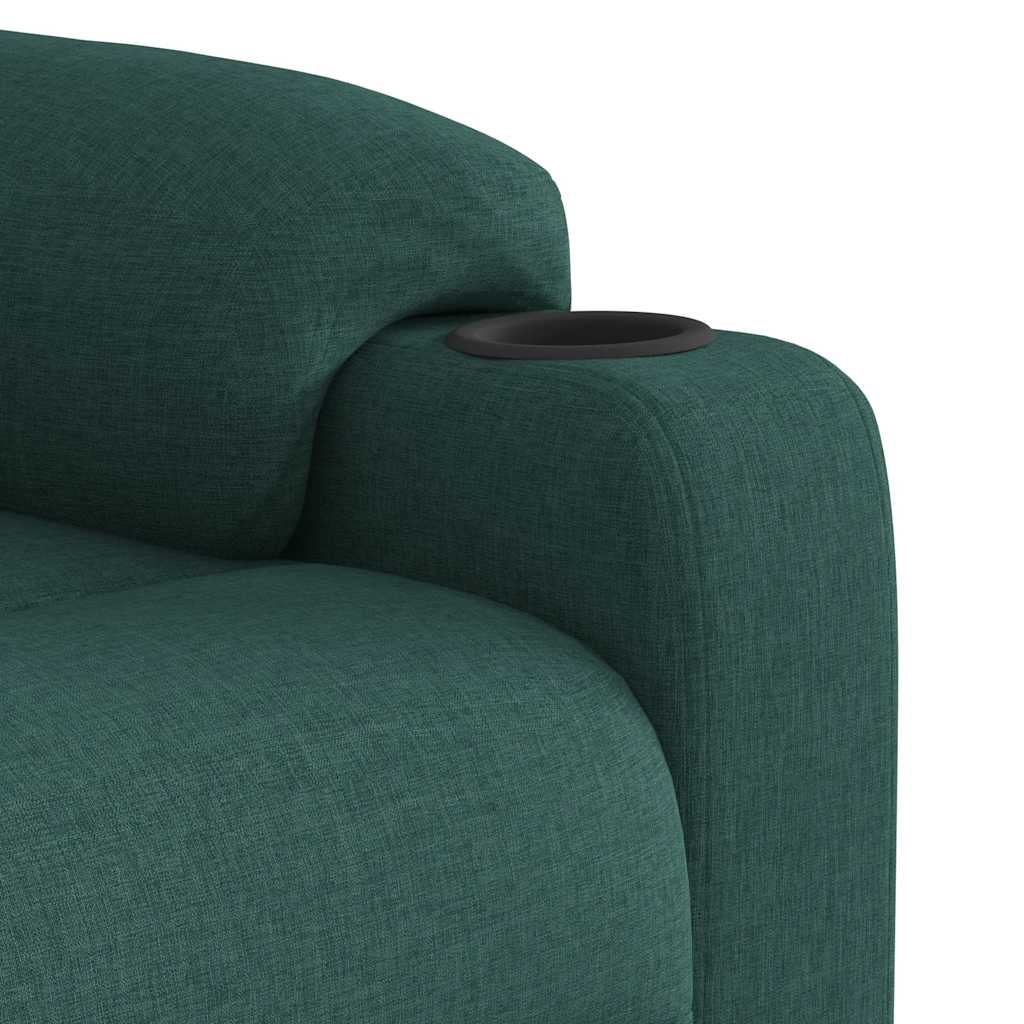 Fauteuil inclinable Vert foncé Tissu