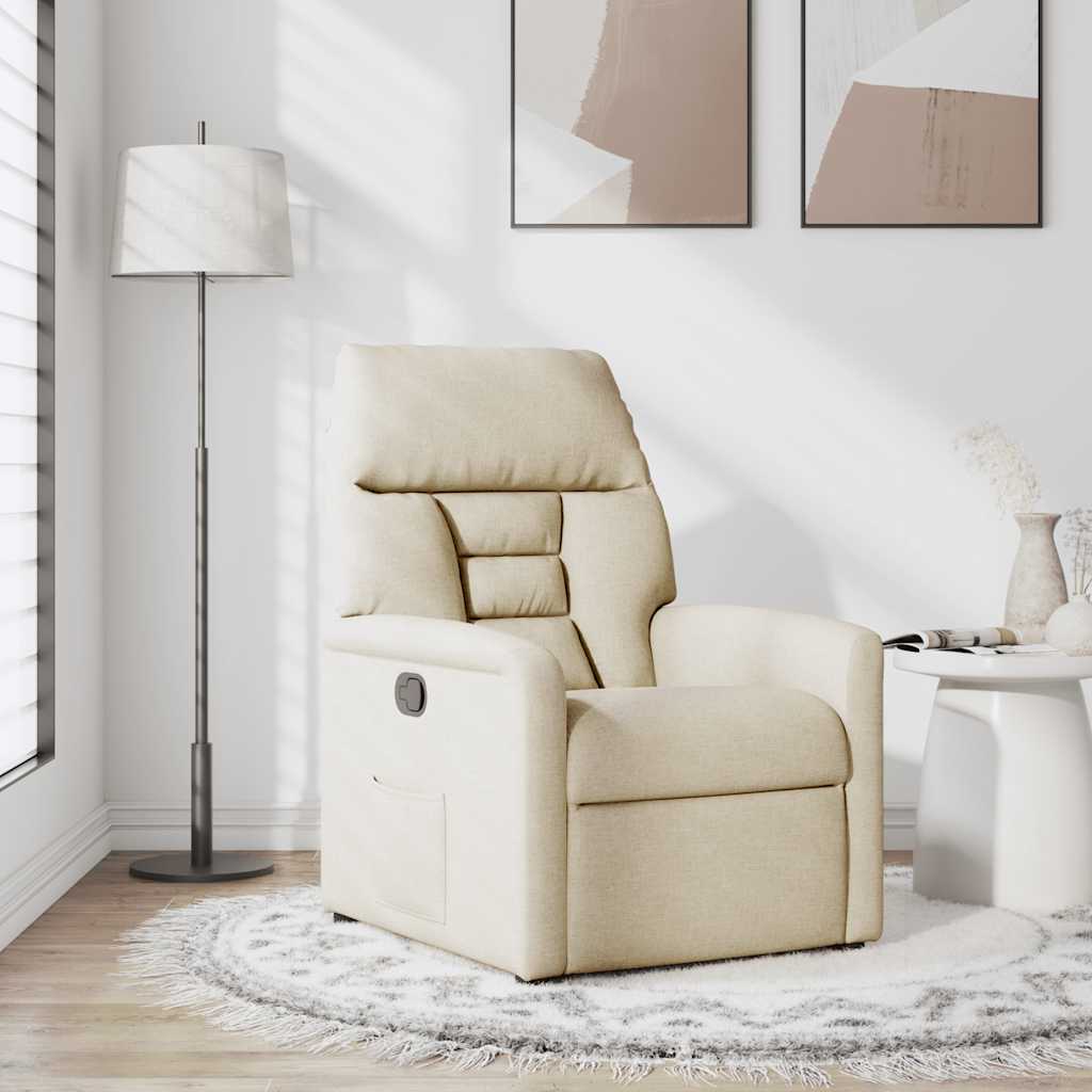 Fauteuil inclinable Crème Tissu - XIOS