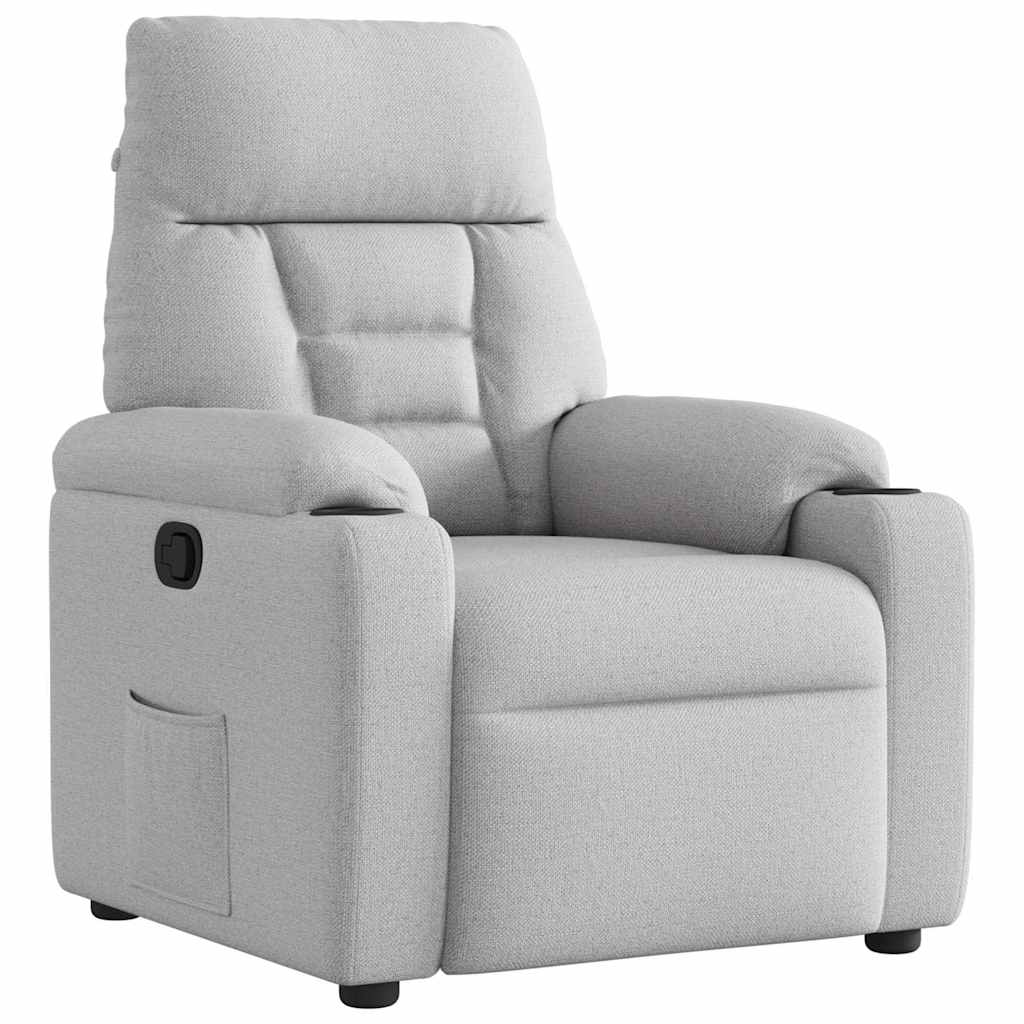 Fauteuil inclinable gris nuage tissu