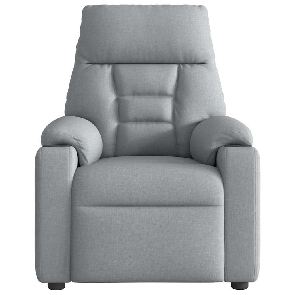 Fauteuil de massage inclinable Gris clair Tissu