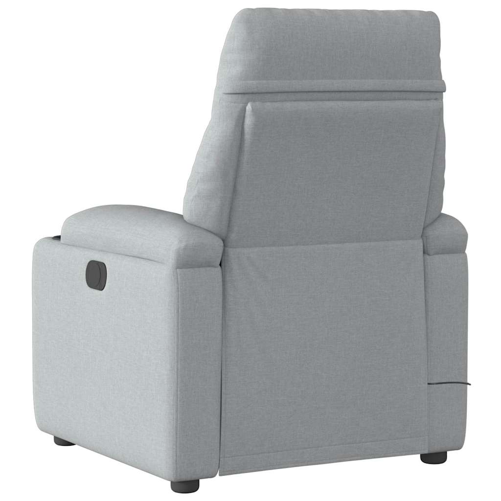 Fauteuil de massage inclinable Gris clair Tissu