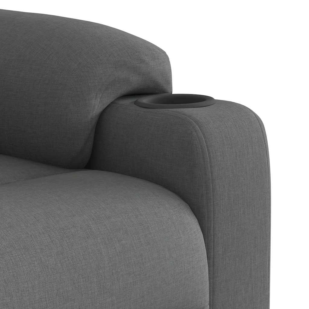 Fauteuil de massage inclinable Gris foncé Tissu