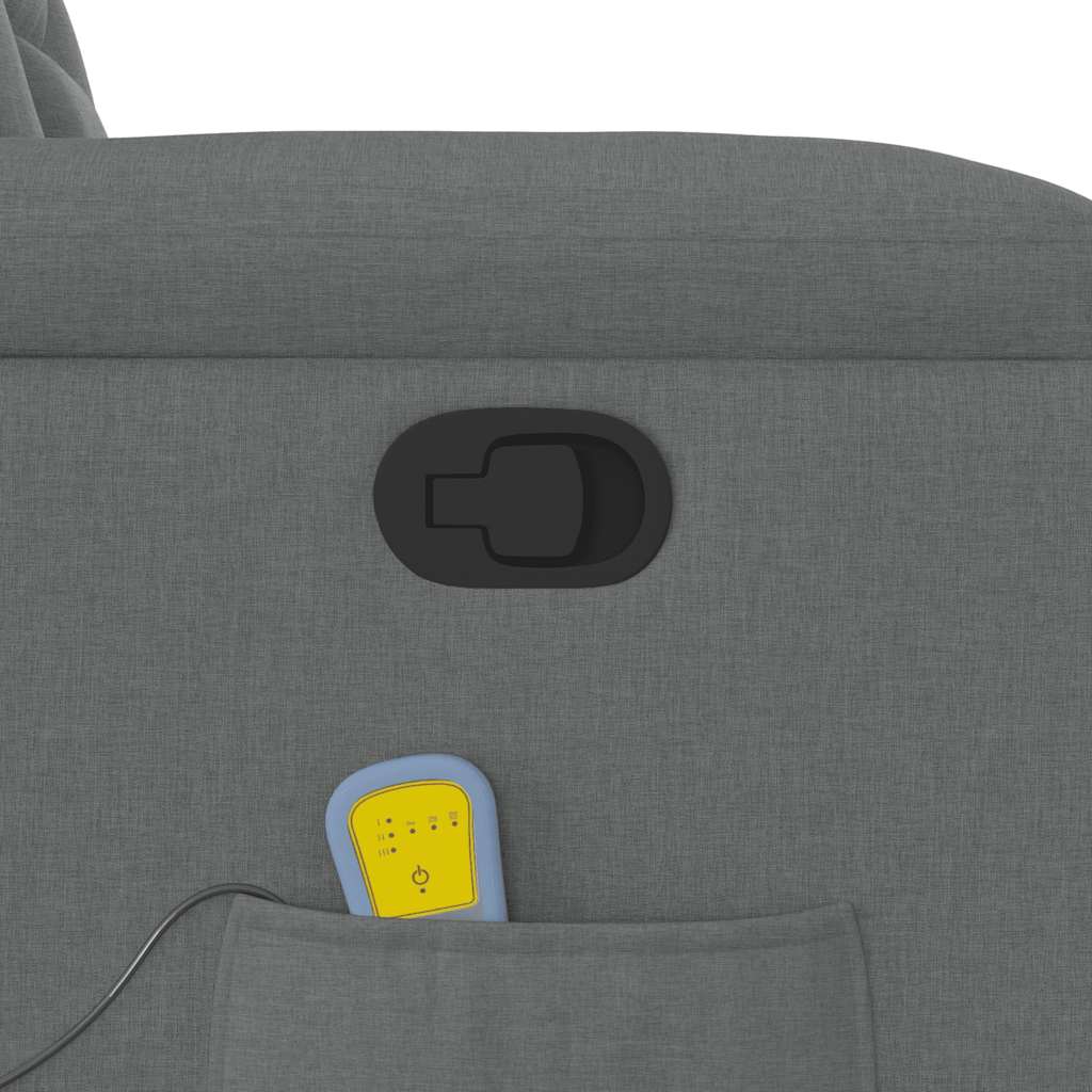 Fauteuil de massage inclinable Gris foncé Tissu