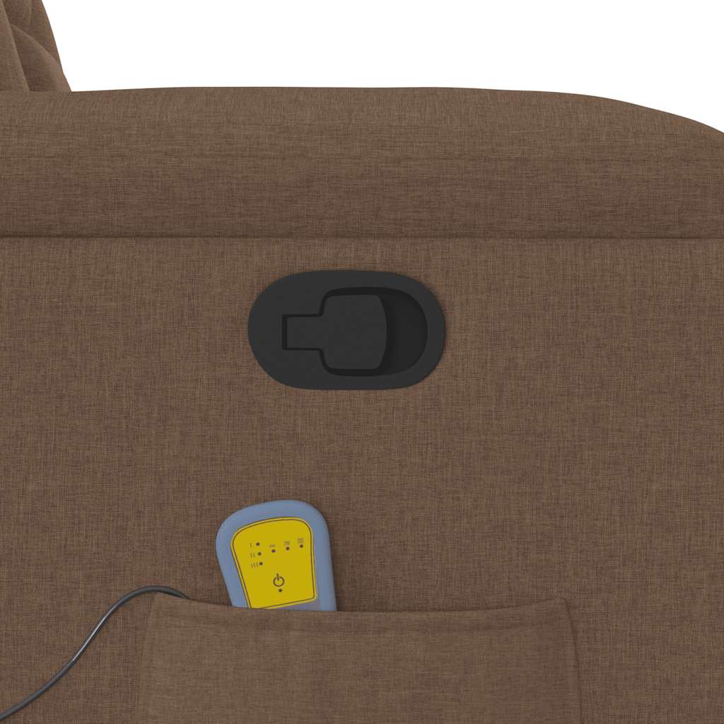 Fauteuil de massage inclinable Marron Tissu