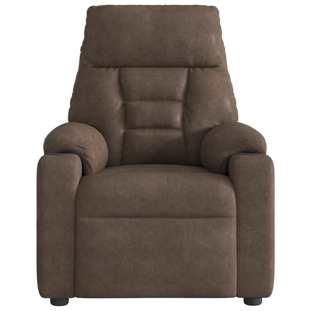 Fauteuil inclinable marron tissu microfibre