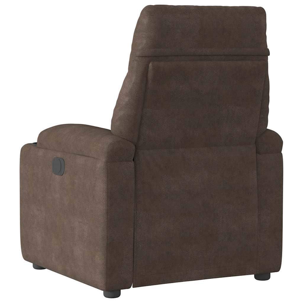 Fauteuil inclinable marron tissu microfibre