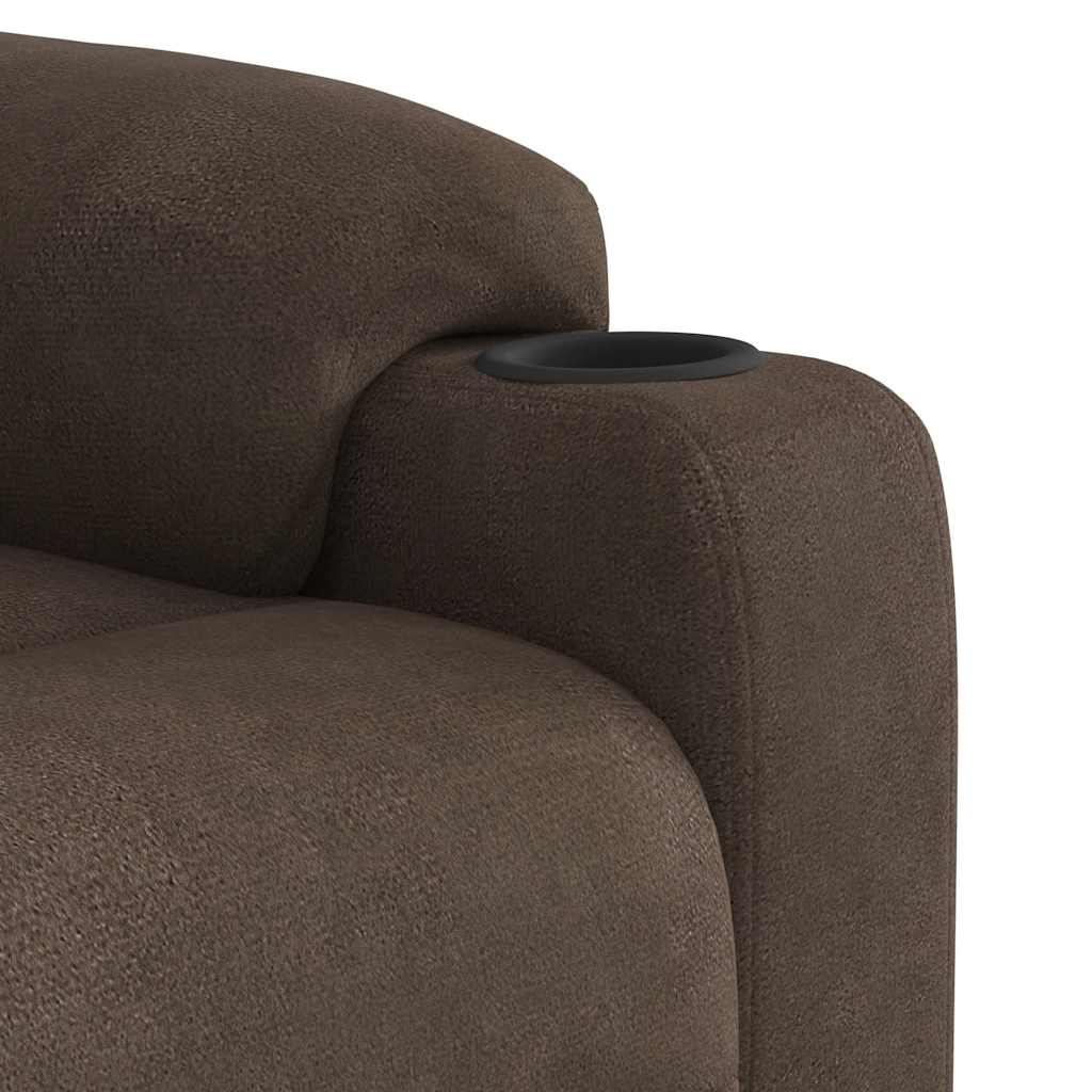 Fauteuil inclinable marron tissu microfibre